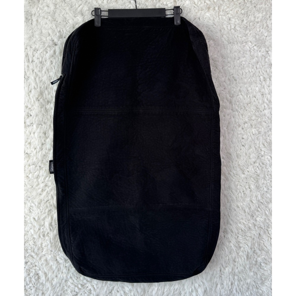 Lovesac Sactional Cushion Cover‎ Black Padded Velvet Replacement Piece 36x21x3